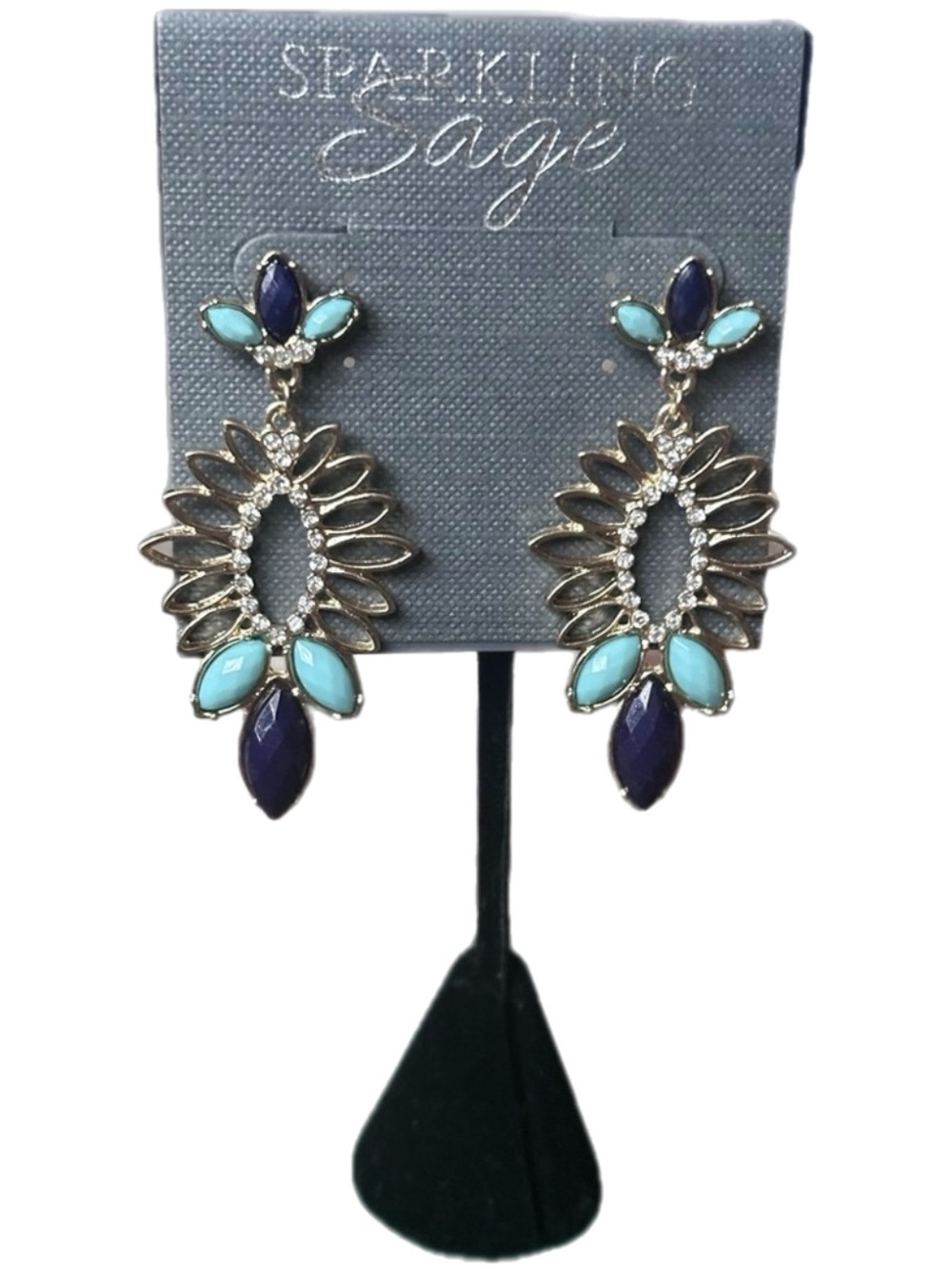 Sparkling sage, gold dipped earrings NEW!